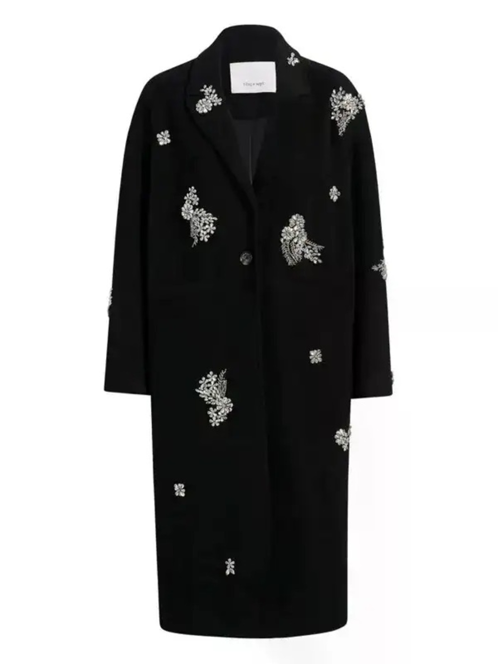 CINQ À SEPT 
Crystal-Embellished Floral Coat